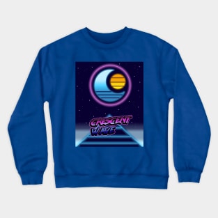 Retrowave Crescent Moon Crewneck Sweatshirt